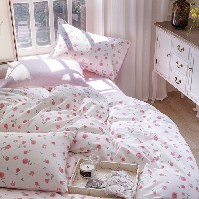 91家纺网 家纺一手货源 找家纺 时年 2023新款全棉优选系列-相机风格 玫瑰花园