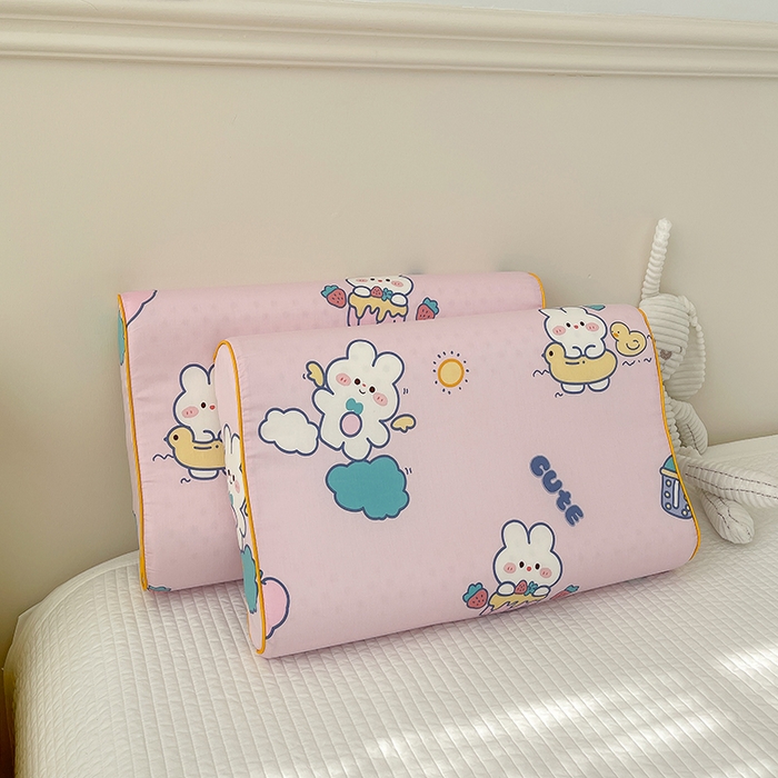 91家纺网 家纺一手货源 找家纺 良佐生活  2023新款A类60支全棉贡缎乳胶枕枕套  贝塔 粉