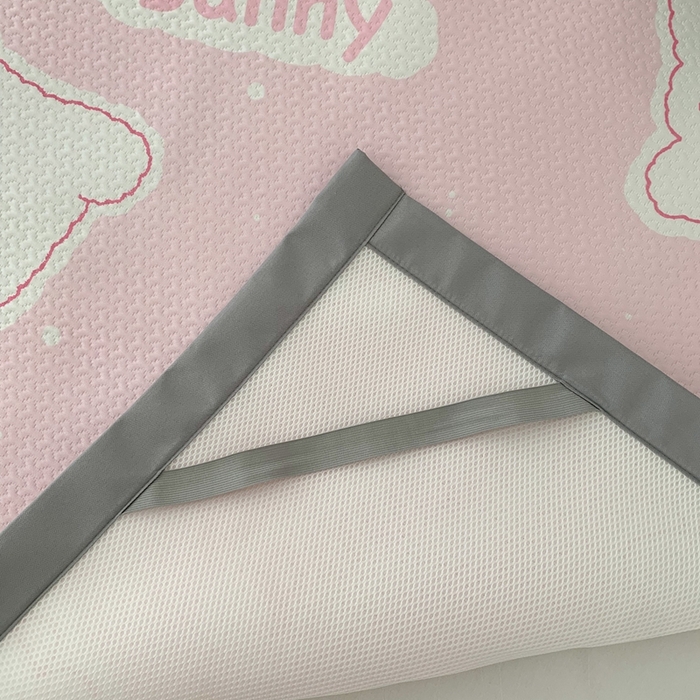 91家纺网 家纺一手货源 找家纺 昔可 2023新款凉感海洋丝针织软席三件套 粉色bunny