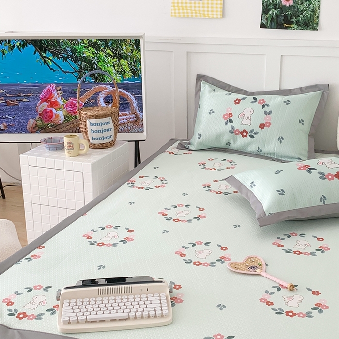 91家纺网 家纺一手货源 找家纺 （总）昔可 2023新款凉感海洋丝针织软席三件套