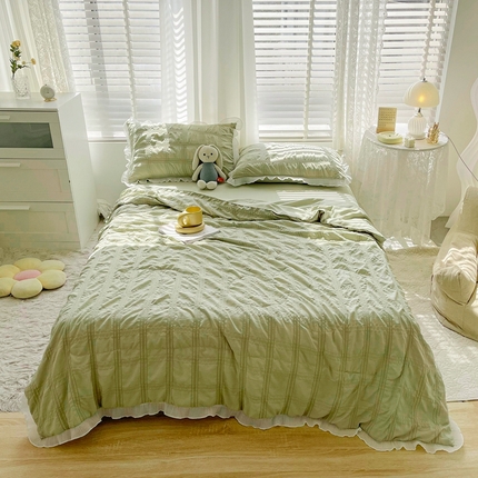 91家纺网 家纺一手货源 找家纺 （总）蓝冰家纺 2023新款泡泡纱夏被三件套