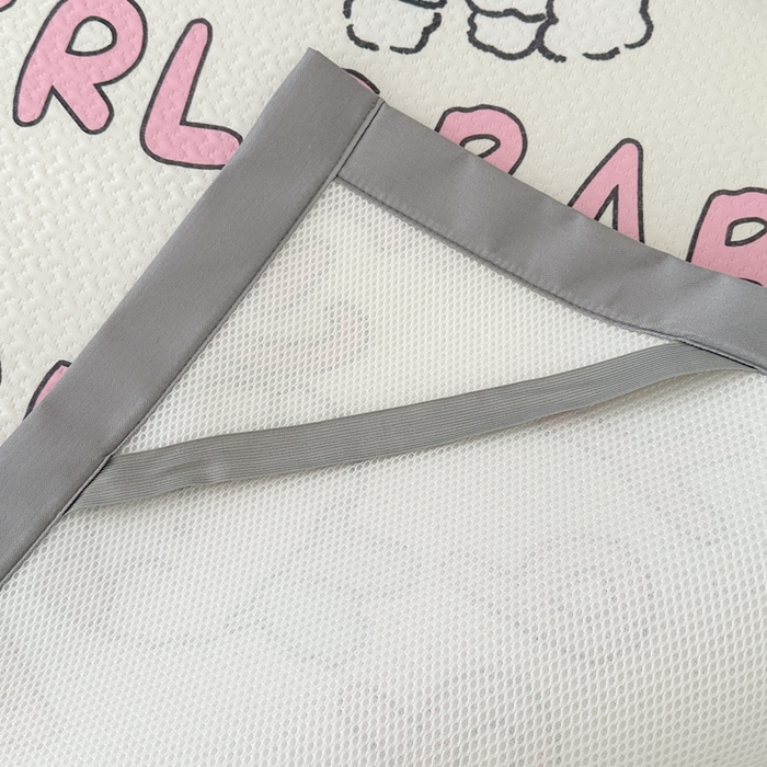 91家纺网 家纺一手货源 找家纺 昔可 2023新款凉感海洋丝针织软席三件套 粉字母狗狗