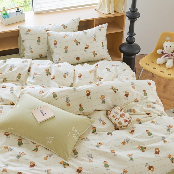 91家纺网 家纺一手货源 找家纺 时年 2023新款全棉优选系列-相机风格 毛衣熊