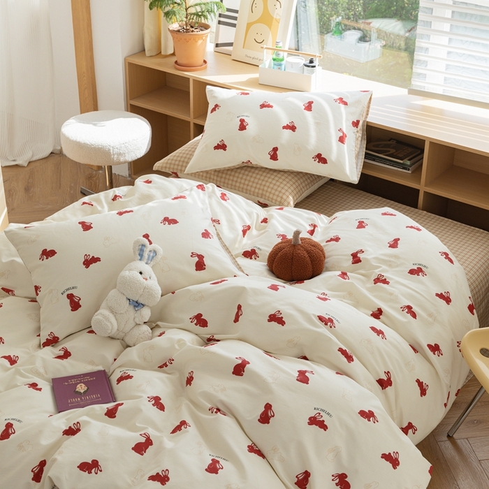 91家纺网 家纺一手货源 找家纺 时年 2023新款全棉优选系列-相机风格 小红兔