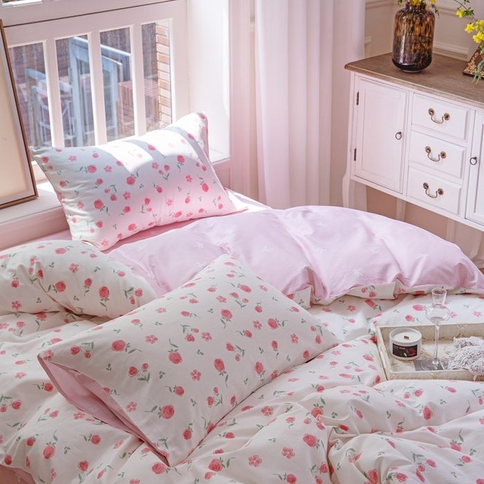 91家纺网 家纺一手货源 找家纺 时年 2023新款全棉优选系列-相机风格 玫瑰花园