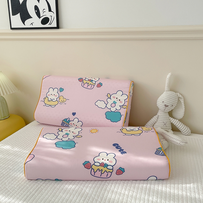 91家纺网 家纺一手货源 找家纺 良佐生活  2023新款A类60支全棉贡缎乳胶枕枕套  贝塔 粉