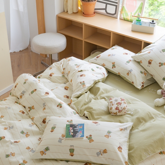 91家纺网 家纺一手货源 找家纺 时年 2023新款全棉优选系列-相机风格 毛衣熊