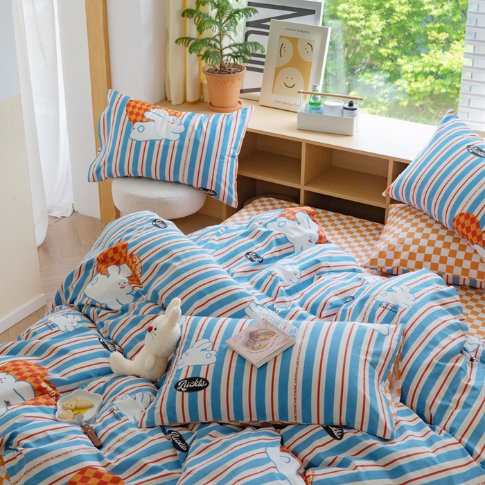 91家纺网 家纺一手货源 找家纺 时年 2023新款全棉优选系列-相机风格 幸运兔