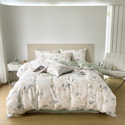 91家纺网 家纺一手货源 找家纺 （总）千朵 2023新款莱赛尔纤维冰激凌系列四件套（三）