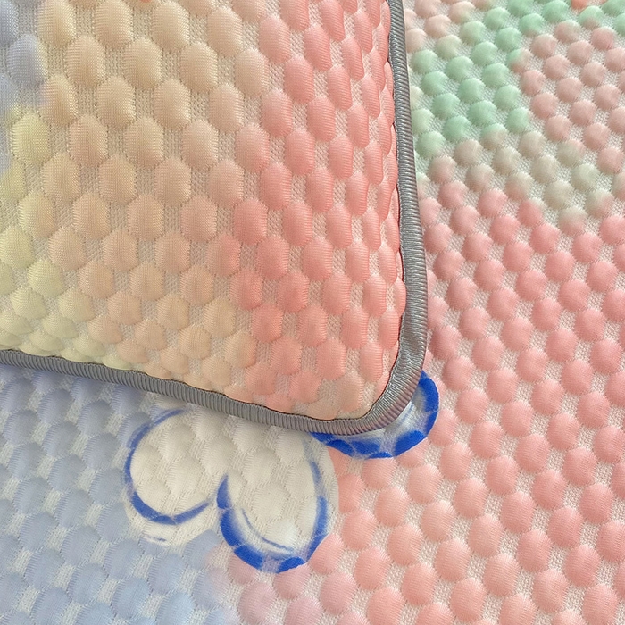 91家纺网 家纺一手货源 找家纺 云家 2023新款3D冰豆豆凉席三件套床笠款席子凉席空调席软席 炫彩