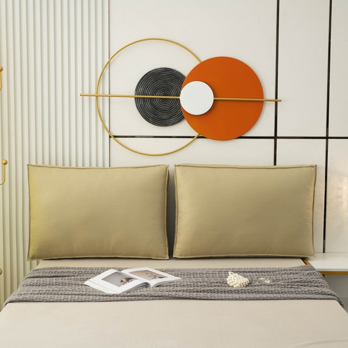 91家纺网 家纺一手货源 找家纺 美达人 2023新款大面包款科技布床头靠背 棕茶色