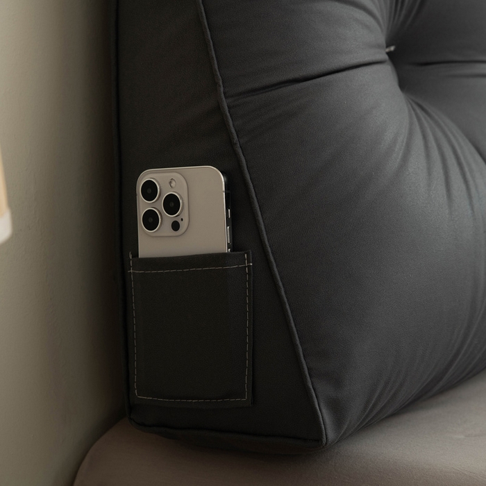 91家纺网 家纺一手货源 找家纺 美达人家纺2023新款三角款科技布三角靠背 深十灰