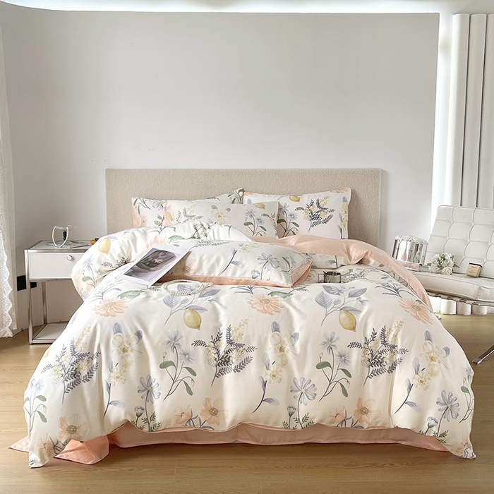 91家纺网 家纺一手货源 找家纺 千朵 2023新款莱赛尔纤维冰激凌系列四件套（三） 菲杨