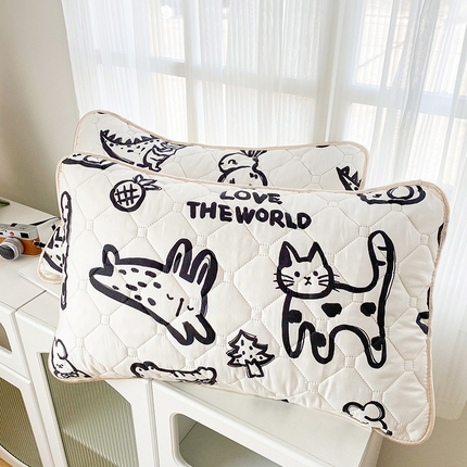 91家纺网 家纺一手货源 找家纺 （总）花言狐语2025新款水洗棉防水枕套