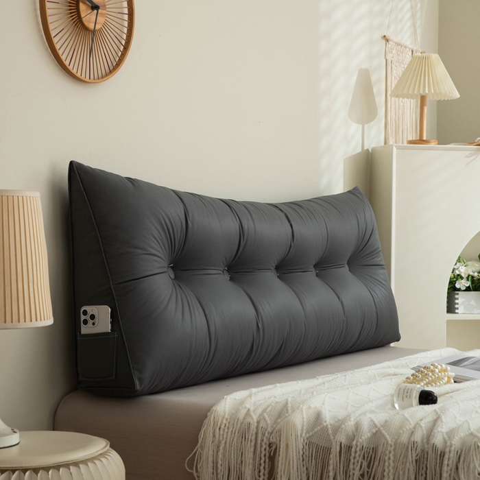 91家纺网 家纺一手货源 找家纺 美达人家纺2023新款三角款科技布三角靠背 深十灰