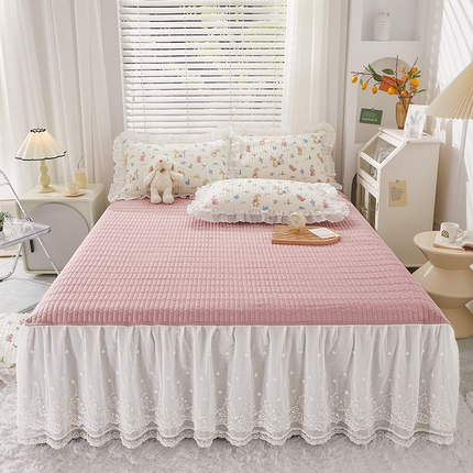 91家纺网 家纺一手货源 找家纺 （总）宜凡家纺2023新款A类全棉夹棉床裙三件套