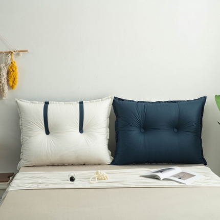 91家纺网 家纺一手货源 找家纺 美达人家纺2023新款AB面款科技布双色靠背 隆科蓝