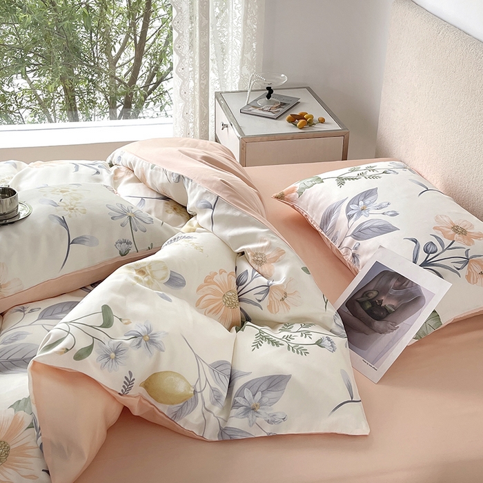 91家纺网 家纺一手货源 找家纺 千朵 2023新款莱赛尔纤维冰激凌系列四件套（三） 菲杨