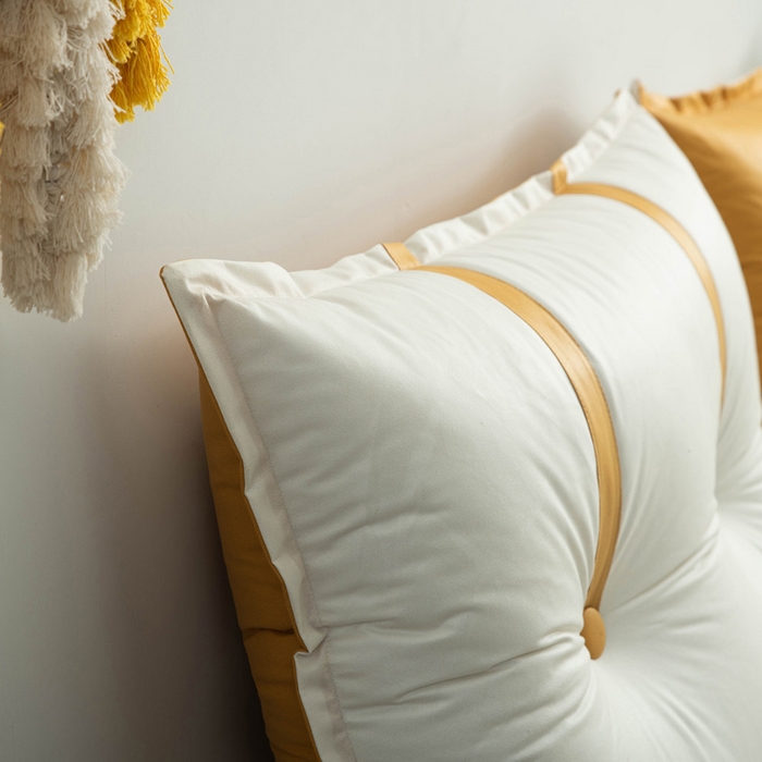 91家纺网 家纺一手货源 找家纺 美达人家纺2023新款AB面款科技布双色靠背 绚丽橙