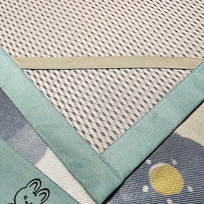 91家纺网 家纺一手货源 找家纺 慕尚家纺 2025新款简约数码印花冰藤席平铺+床笠款 小时光-平铺