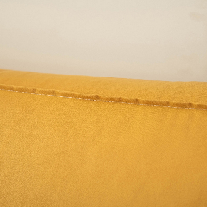 91家纺网 家纺一手货源 找家纺 美达人 2023新款大面包款科技布床头靠背 亮橙色