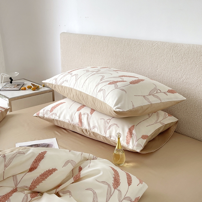 91家纺网 家纺一手货源 找家纺 千朵 2023新款莱赛尔纤维冰激凌系列四件套（三） 稻香