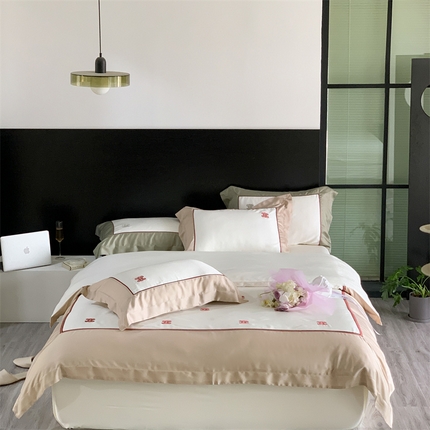 91家纺网 家纺一手货源 找家纺 馨蕊家居 2023新款80支兰精天丝四件套-赫拉 赫拉-香槟