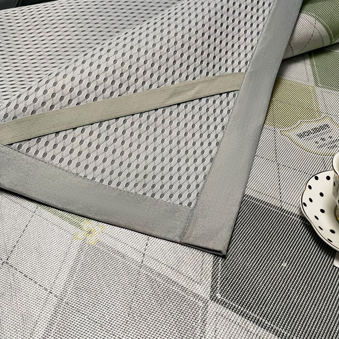 91家纺网 家纺一手货源 找家纺 慕尚家纺 2025新款简约数码印花冰藤席平铺+床笠款 流年-平铺