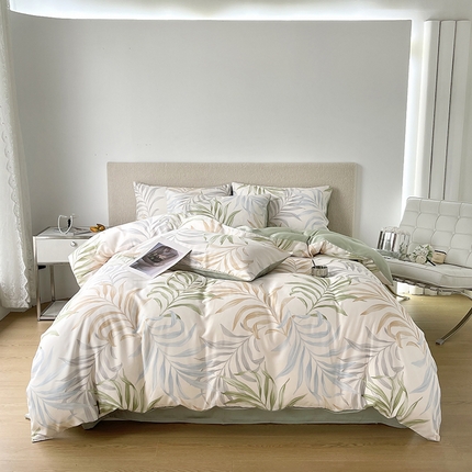 91家纺网 家纺一手货源 找家纺 （总）千朵 2023新款莱赛尔纤维冰激凌系列四件套（三）