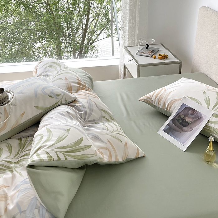 91家纺网 家纺一手货源 找家纺 千朵 2023新款莱赛尔纤维冰激凌系列四件套（三） 塞米琳