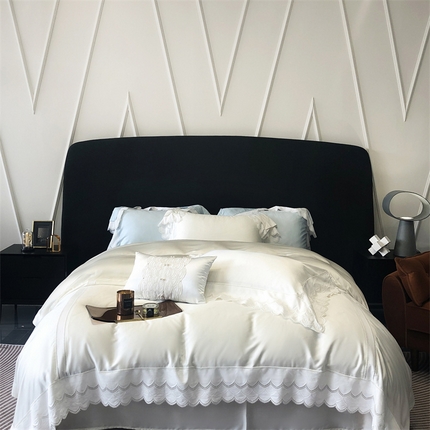 91家纺网 家纺一手货源 找家纺 （总）馨蕊家居 2023新款80支兰精天丝四件套-天丝卡曼丝 风格一