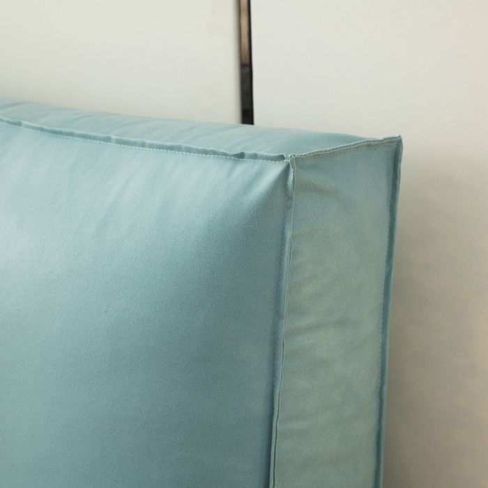 91家纺网 家纺一手货源 找家纺 美达人 2023新款大面包款科技布床头靠背 翠绿