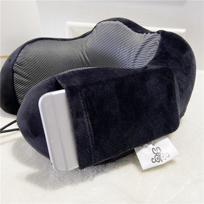 91家纺网 家纺一手货源 找家纺 卡奥家纺 2025新款驼峰U型枕旅行颈椎枕 黑色27*25*14cm