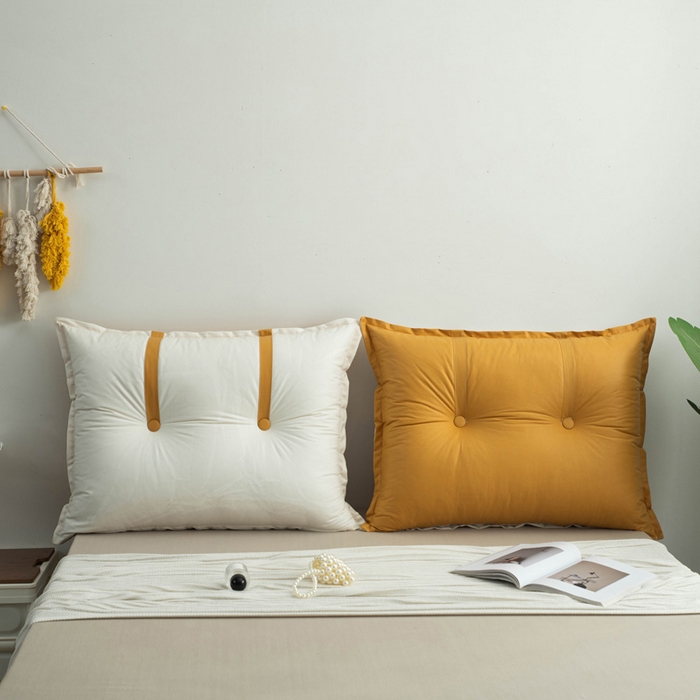 91家纺网 家纺一手货源 找家纺 美达人家纺2023新款AB面款科技布双色靠背 绚丽橙