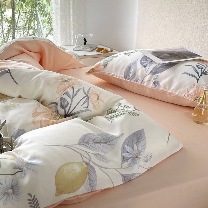 91家纺网 家纺一手货源 找家纺 千朵 2023新款莱赛尔纤维冰激凌系列四件套（三） 菲杨