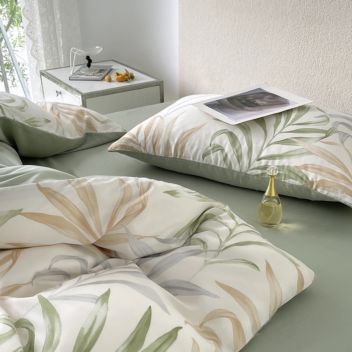 91家纺网 家纺一手货源 找家纺 千朵 2023新款莱赛尔纤维冰激凌系列四件套（三） 塞米琳