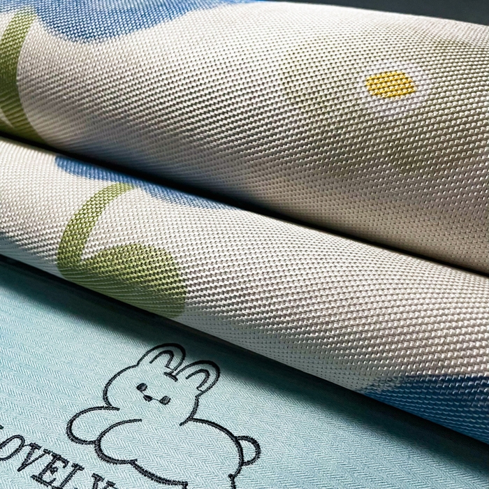 91家纺网 家纺一手货源 找家纺 慕尚家纺 2025新款简约数码印花冰藤席平铺+床笠款 小时光-平铺