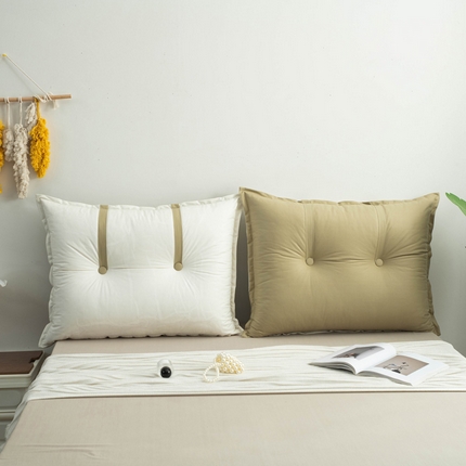 美达人家纺2023新款AB面款科技布双色靠背 奶茶棕