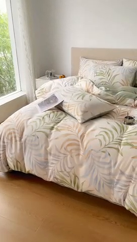 91家纺网 家纺一手货源 找家纺 千朵 2023新款莱赛尔纤维冰激凌系列四件套（三） 塞米琳