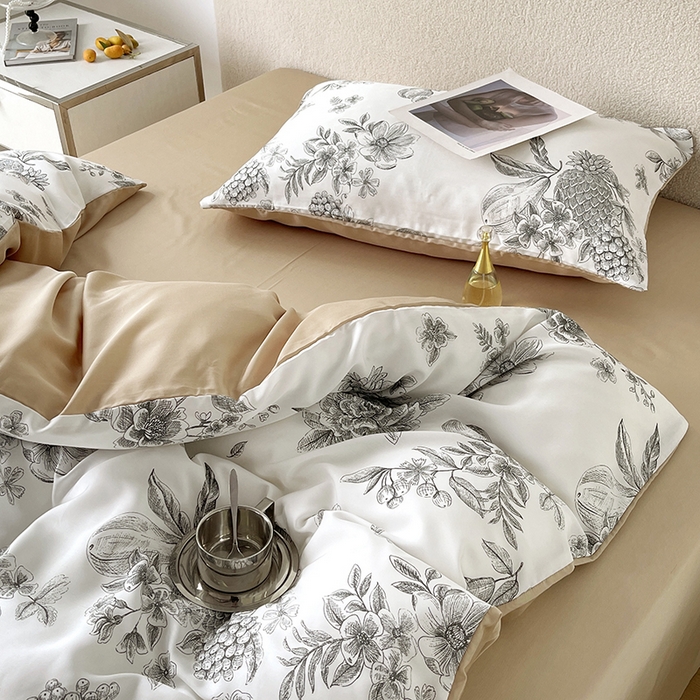 91家纺网 家纺一手货源 找家纺 千朵 2023新款莱赛尔纤维冰激凌系列四件套（三） 恋馨