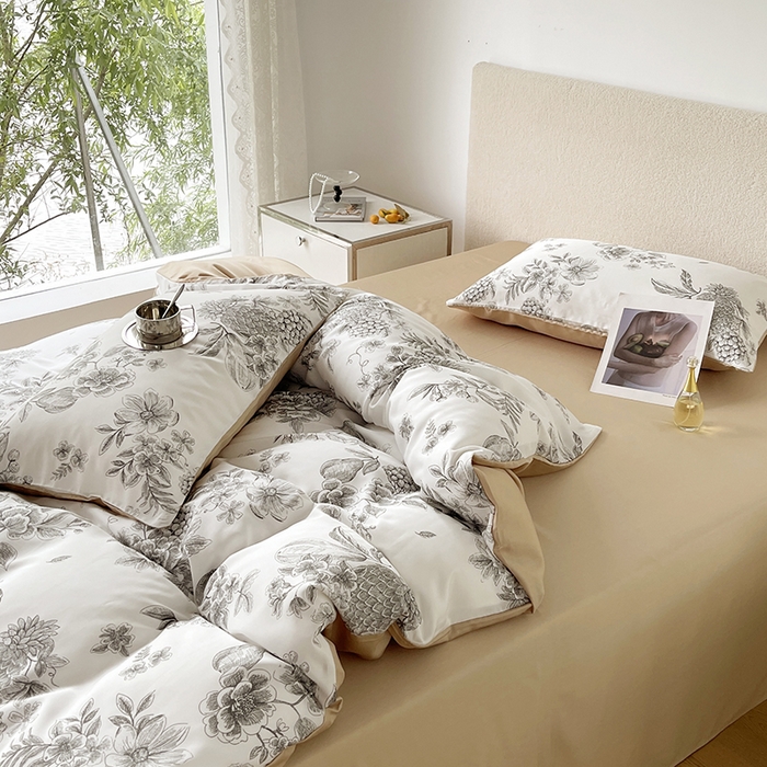 91家纺网 家纺一手货源 找家纺 千朵 2023新款莱赛尔纤维冰激凌系列四件套（三） 恋馨