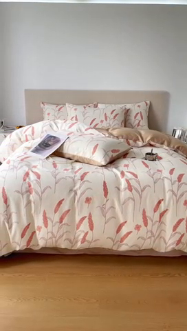 91家纺网 家纺一手货源 找家纺 千朵 2023新款莱赛尔纤维冰激凌系列四件套（三） 稻香