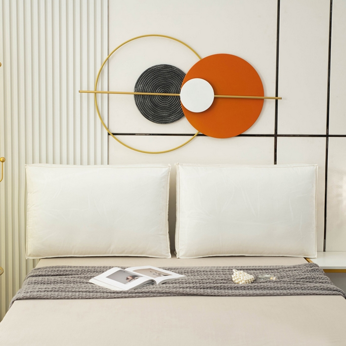 91家纺网 家纺一手货源 找家纺 美达人 2023新款大面包款科技布床头靠背 荼白