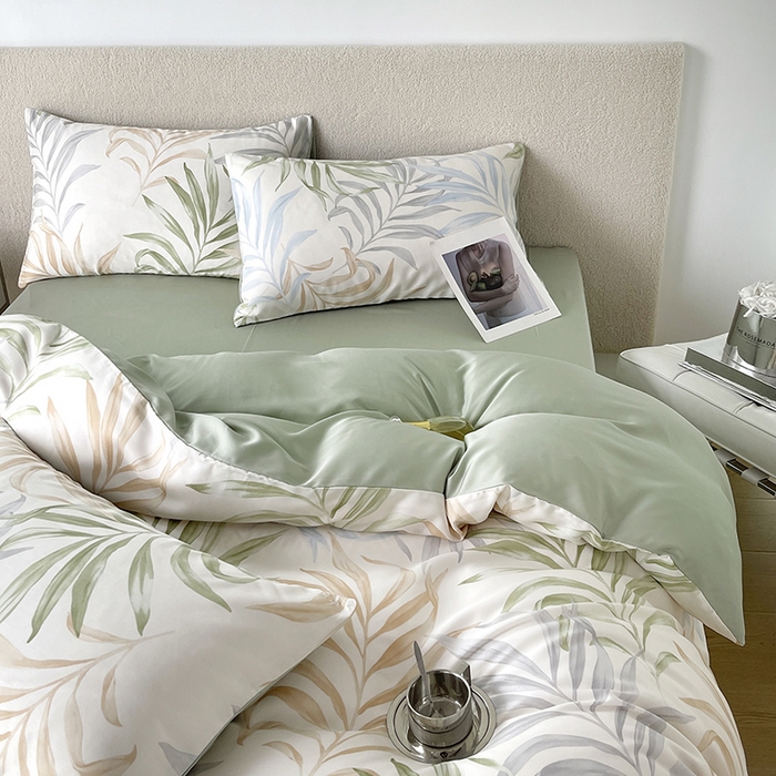 91家纺网 家纺一手货源 找家纺 千朵 2023新款莱赛尔纤维冰激凌系列四件套（三） 塞米琳