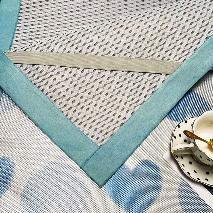 91家纺网 家纺一手货源 找家纺 慕尚家纺 2025新款简约数码印花冰藤席平铺+床笠款 小伙伴-平铺