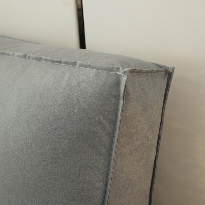 91家纺网 家纺一手货源 找家纺 美达人 2023新款大面包款科技布床头靠背 葭灰