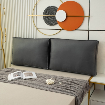 91家纺网 家纺一手货源 找家纺 美达人 2023新款大面包款科技布床头靠背 深灰