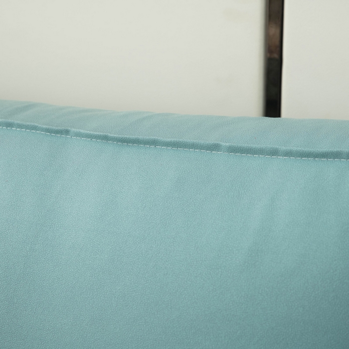 91家纺网 家纺一手货源 找家纺 美达人 2023新款大面包款科技布床头靠背 翠绿