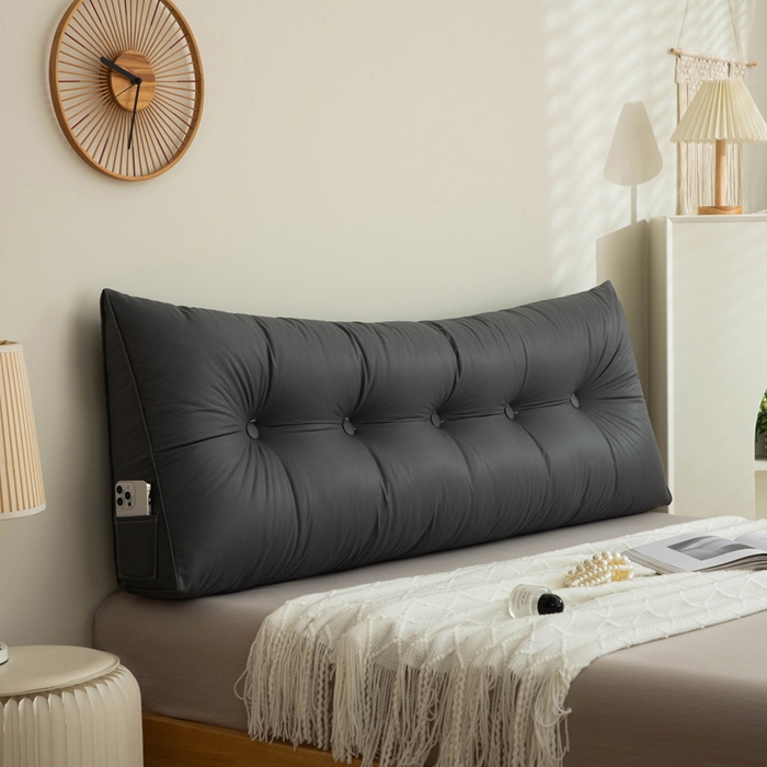 91家纺网 家纺一手货源 找家纺 美达人家纺2023新款三角款科技布三角靠背 深十灰