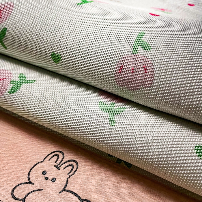 91家纺网 家纺一手货源 找家纺 慕尚家纺 2025新款简约数码印花冰藤席平铺+床笠款 花小兔-平铺